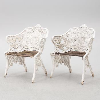 Garden armchairs, a pair, "Fern", 20th century.