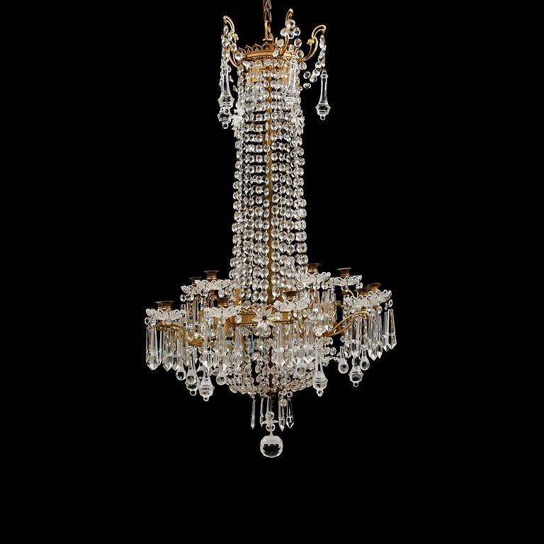 LJUSKRONA, oskariansk, 1800-talets andra hälft. Höjd ca 113 cm.