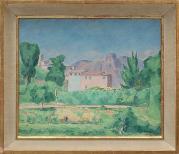 VICTOR AXELSON, olja på pannå. Sign o dat 1921.