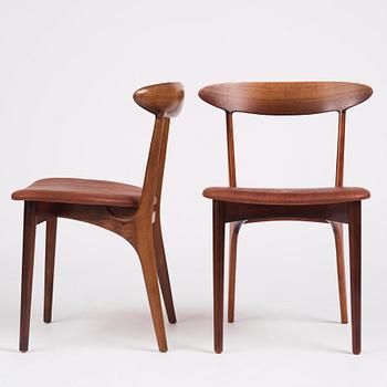 Kurt Østervig, 10 (6+4) rosewood chairs, model “Skagen” no. 27,  Brande Møbelindustri, Denmark 1950-60's.