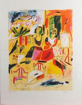 Madeleine Pyk · PYK, MADELEINE, litografi, sign o numr 190/250.