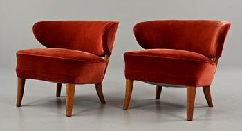 FÅTÖLJER, ett par, Otto Schultz, 1900-talets första hälft.