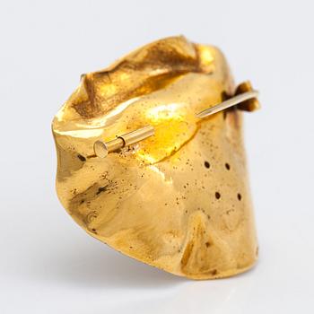 Lotta Orkomies, Brosch, 18K guld och diamanter ca 0.21 ct tot. A.Tillander, Helsingfors 1972.