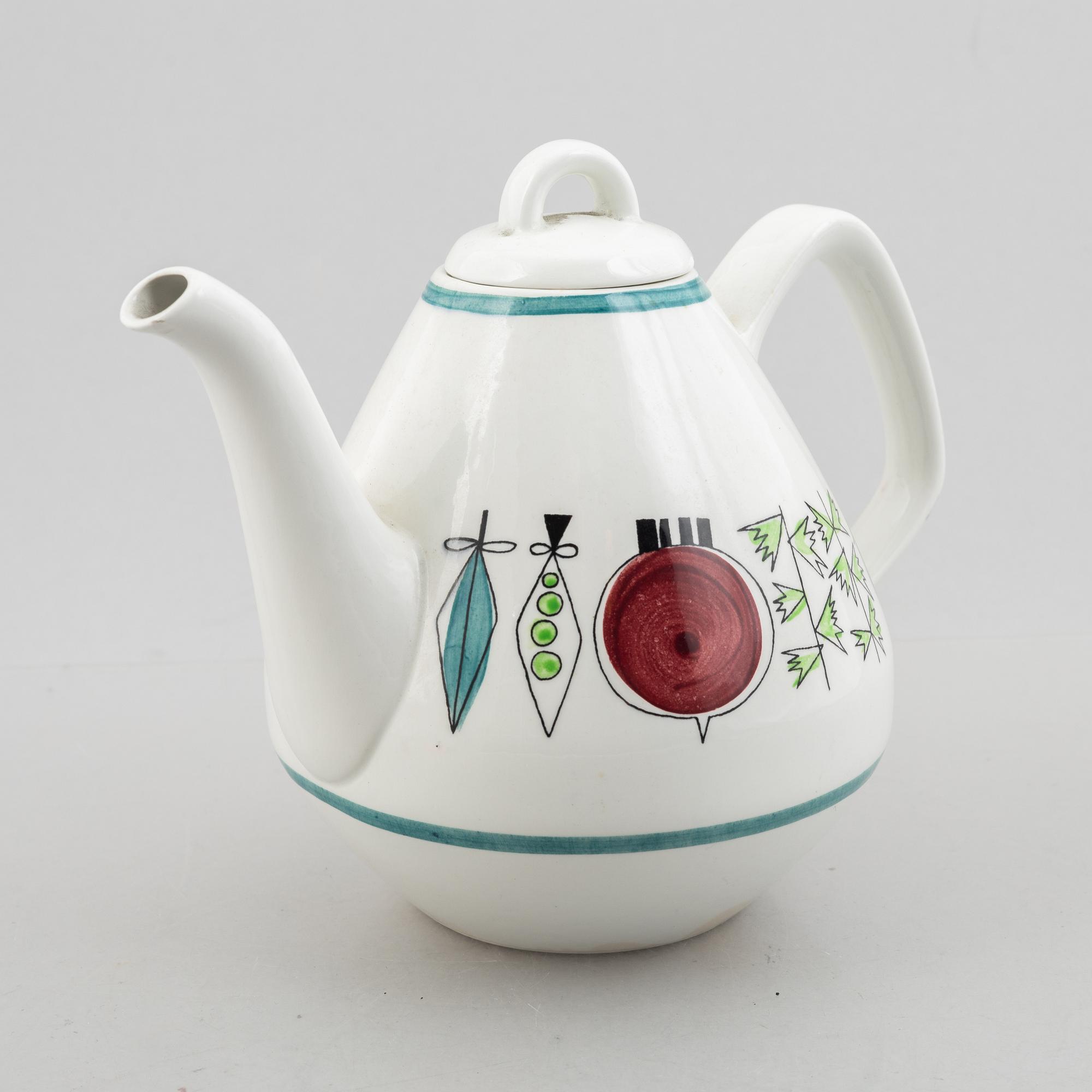 Marianne Westman, a creamware teapot 'Picknick', Rörstrand.