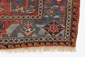 A antique 'Dragon' Soumac, East Caucasus, c. 308 x 240 cm.