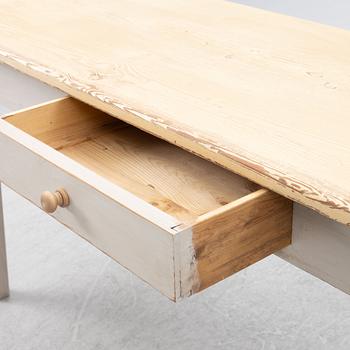 Table, with a drawer.