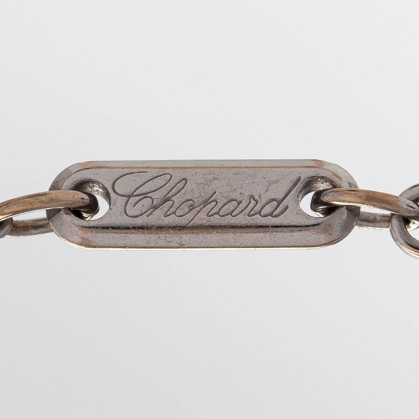 Chopard, halsband med hänge, hjärta "Happy Diamonds", 18K vitguld och diamanter.