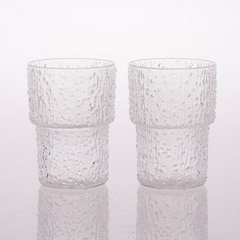 TAPIO WIRKKALA, GLASSERVISDELAR, 20 delar, "Paadar", Iittala, 1970-tal.