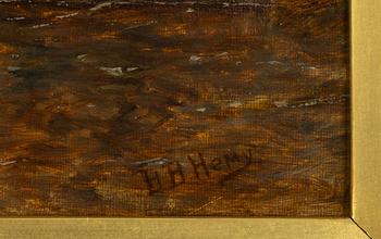 Bernard Benedict Hemy, Barges och linjeskepp i engelsk flodhamn.