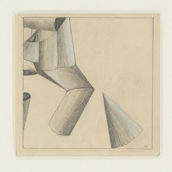 Sten Eklund, pencil & pastel, signed SE.