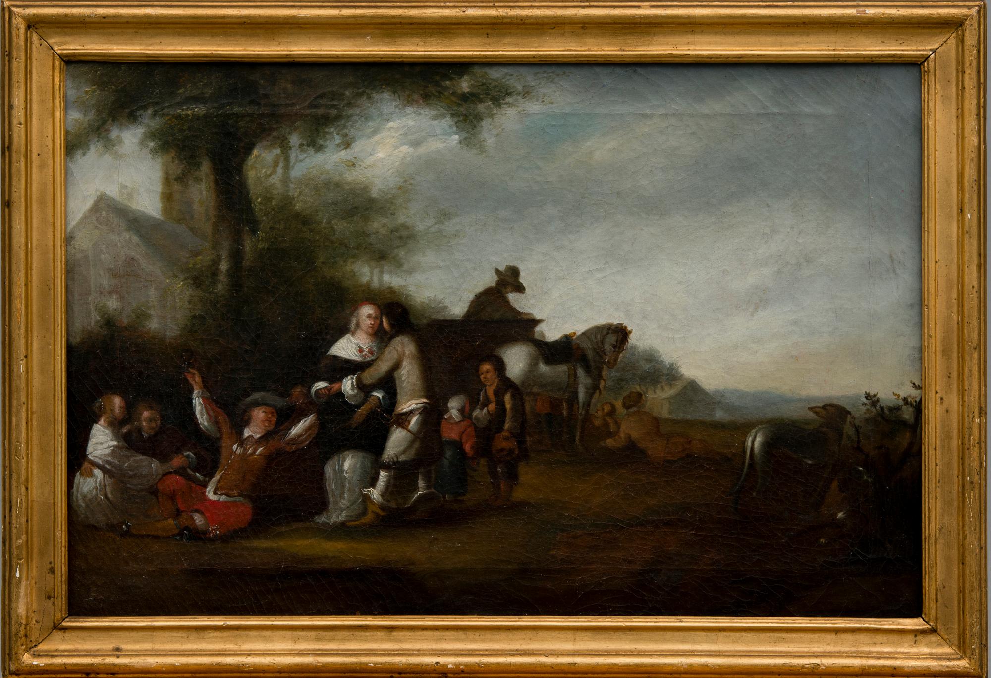OIDENTIFIERAD KONSTNÄR, olja på duk, osignerad, Flandern 1700-tal.