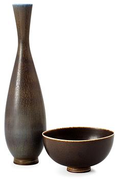 A Berndt Friberg vase and bowl, Gustavsberg studio 1957-61.