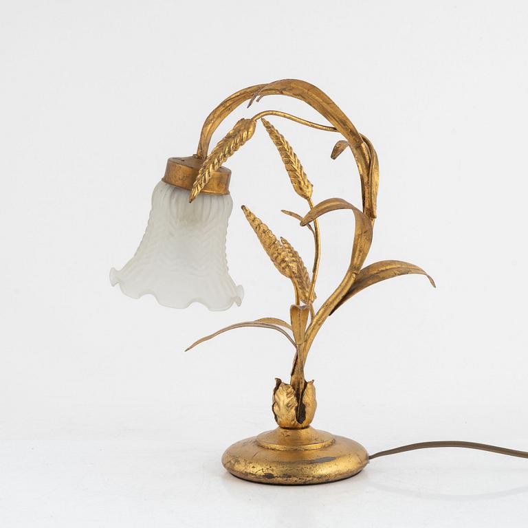 Table lamp, bronzed iron, contemporary.