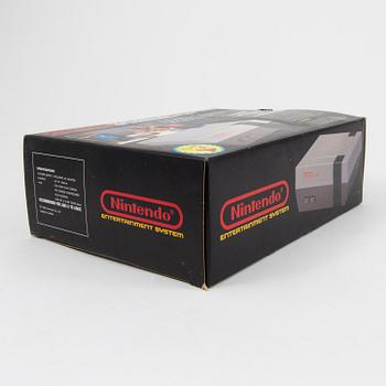 A Nintendo 8-bit console box, 1980s.