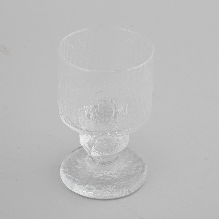 TAPIO WIRKKALA, 18 glases made by Iittala, the second half of the 20th century.