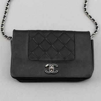 Chanel, a black leather 'Mademoiselle' handbag, 2016-2017.