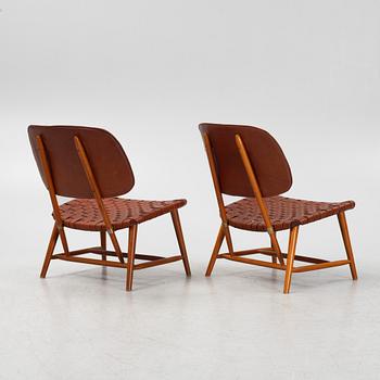 Alf Svensson, fåtöljer ett par, "TeVe", Bra Bohag, Studio Ljungs Industrier 1950-tal.