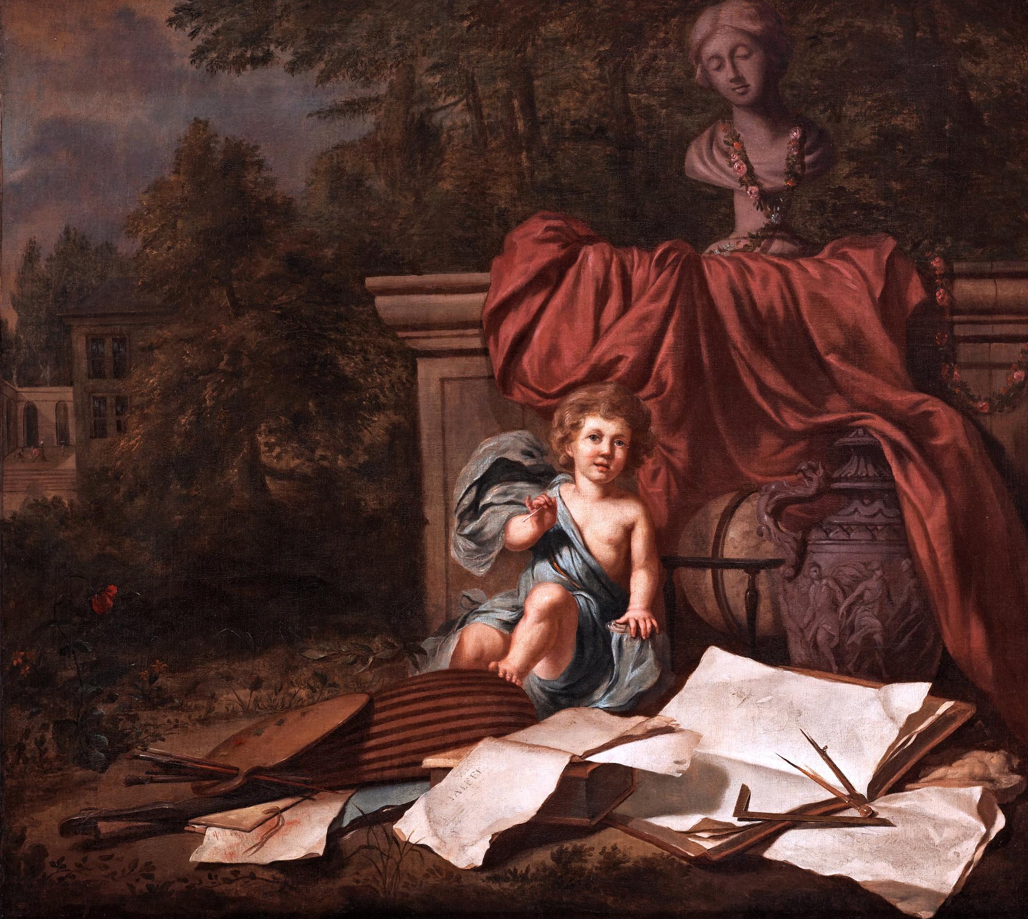 Nicolaes Maes Tillskriven, Allegori över konsterna.