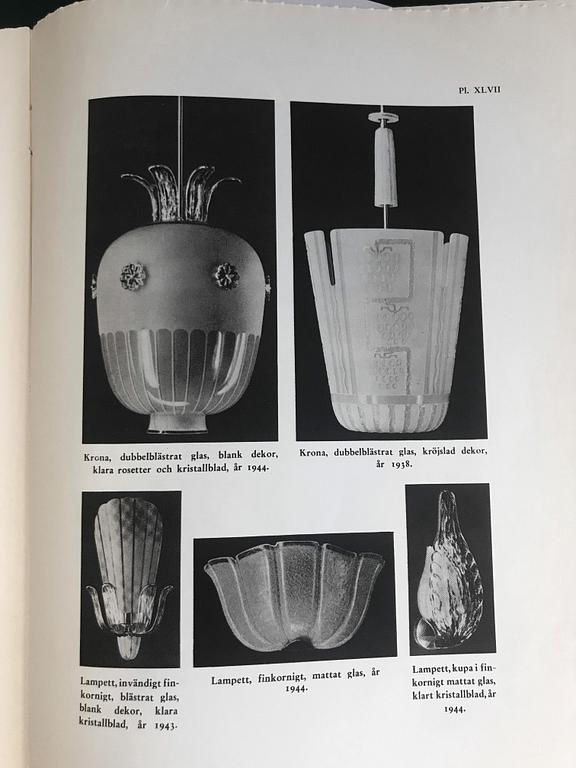 Böhlmarks, a pair of Swedish Modern blasted glass ceiling lights, circa 1938.