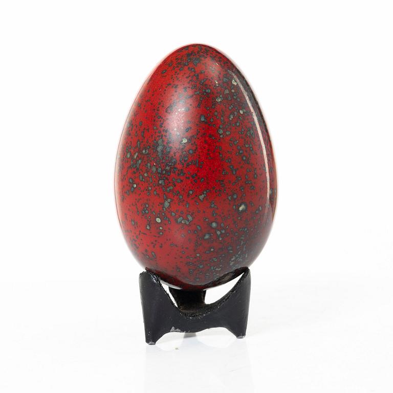 Hans Hedberg, a faience sculpture of an egg, Biot, France.