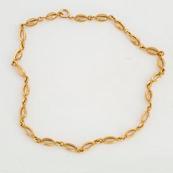 ARMBAND och HALSBAND, 18K guld, fantasilänk.