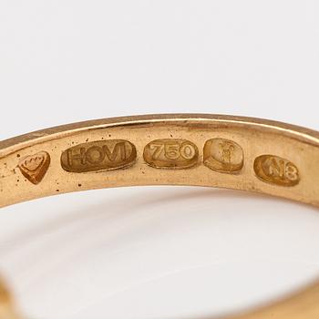Ring, 18K guld, diamanter ca 0.26 ct tot. Hovisepät, Vasa 1990.