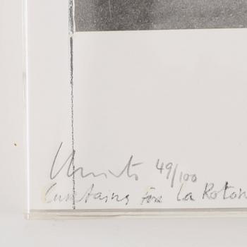 Christo & Jeanne-Claude, "Curtains for la Rotonda, project for Milan" from "Five Urban Projects".