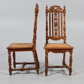 STOLAR, 6 st, nyrenässans, omkring sekelskiftet 1900.