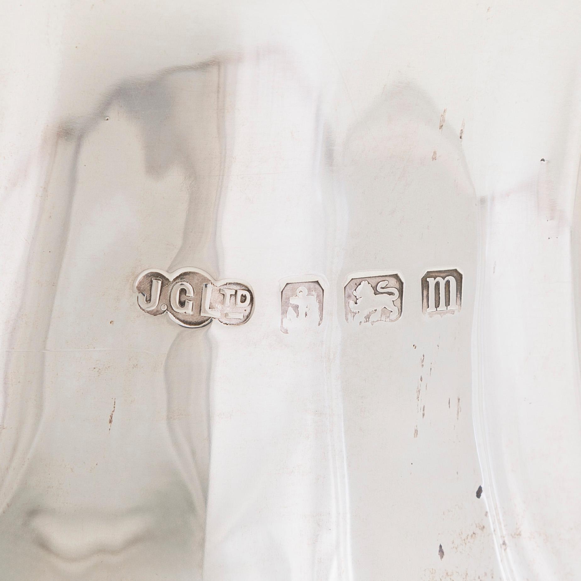 Te- och kaffeservis, 4 dlr, sterlingsilver, Joseph Gloster Ltd, Birmingham 1911, 1919 och 1922.