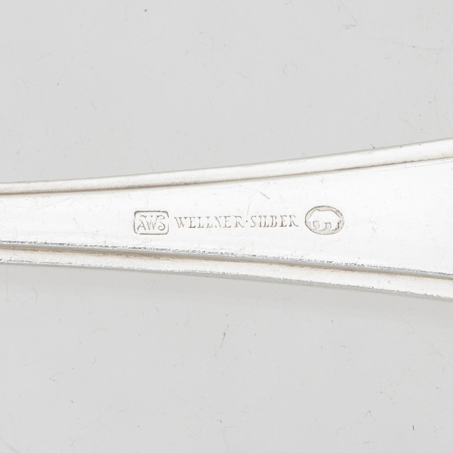 Bestickuppsättning, 89 delar, nysilver, Wellner Silber, August Wellner & Söhne, Tyskland, 1900-tal.