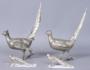 BORDSDEKORATIONER, 4 st, metall, 1900-tal.