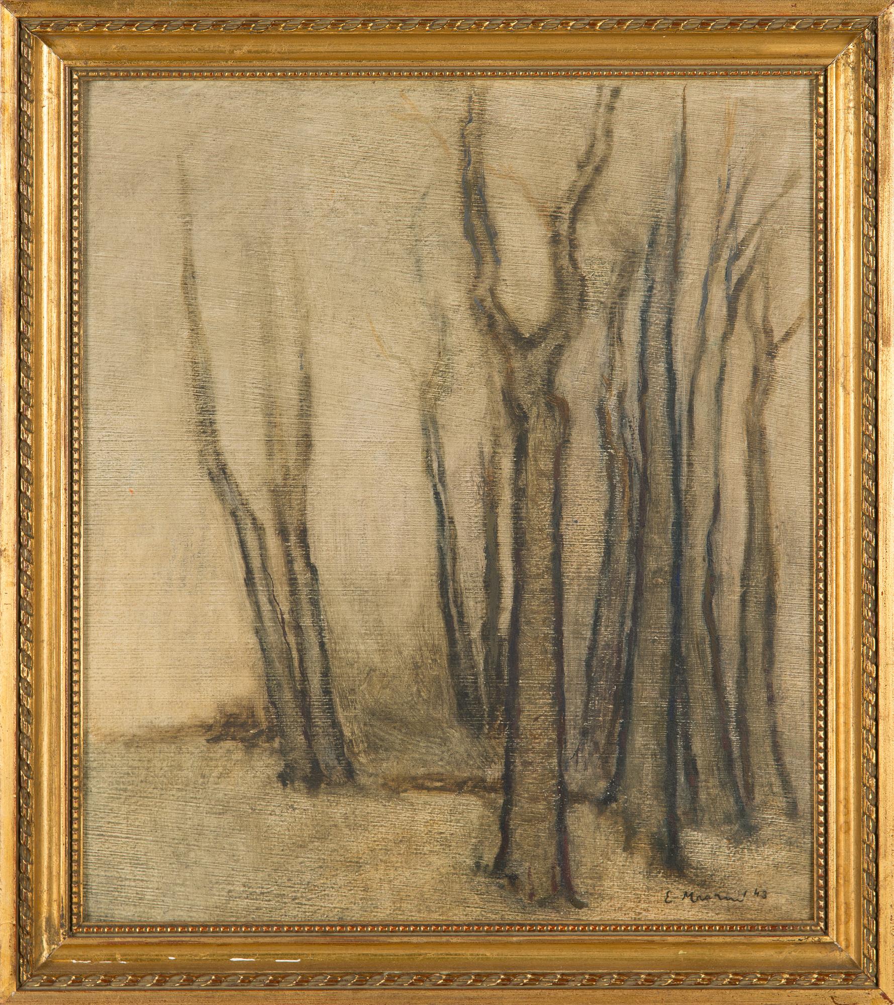 Elvi Maarni, oil on board, signed and dated -43. - Bukowskis