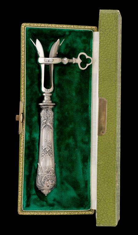 STEKHÅLLARE, silver. Frankrike 1800-tal.