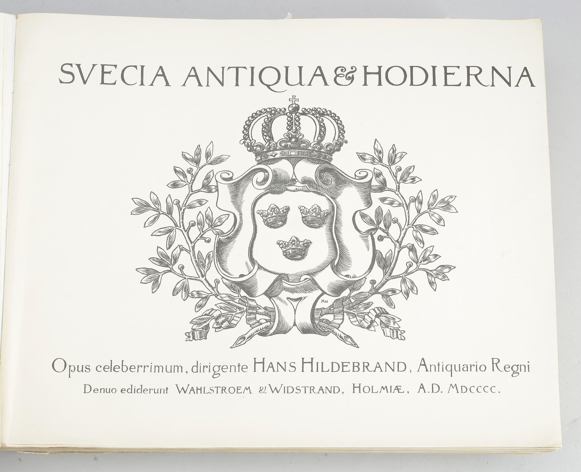 BOK, "Svecia Antiqua et Hodierna", Hans Hildebrand, Stockholm, 1900.
