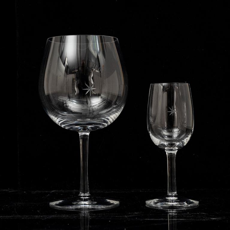 Signe Persson-Melin, glasservis, 23 delar, "Bouquet", Kosta Boda.