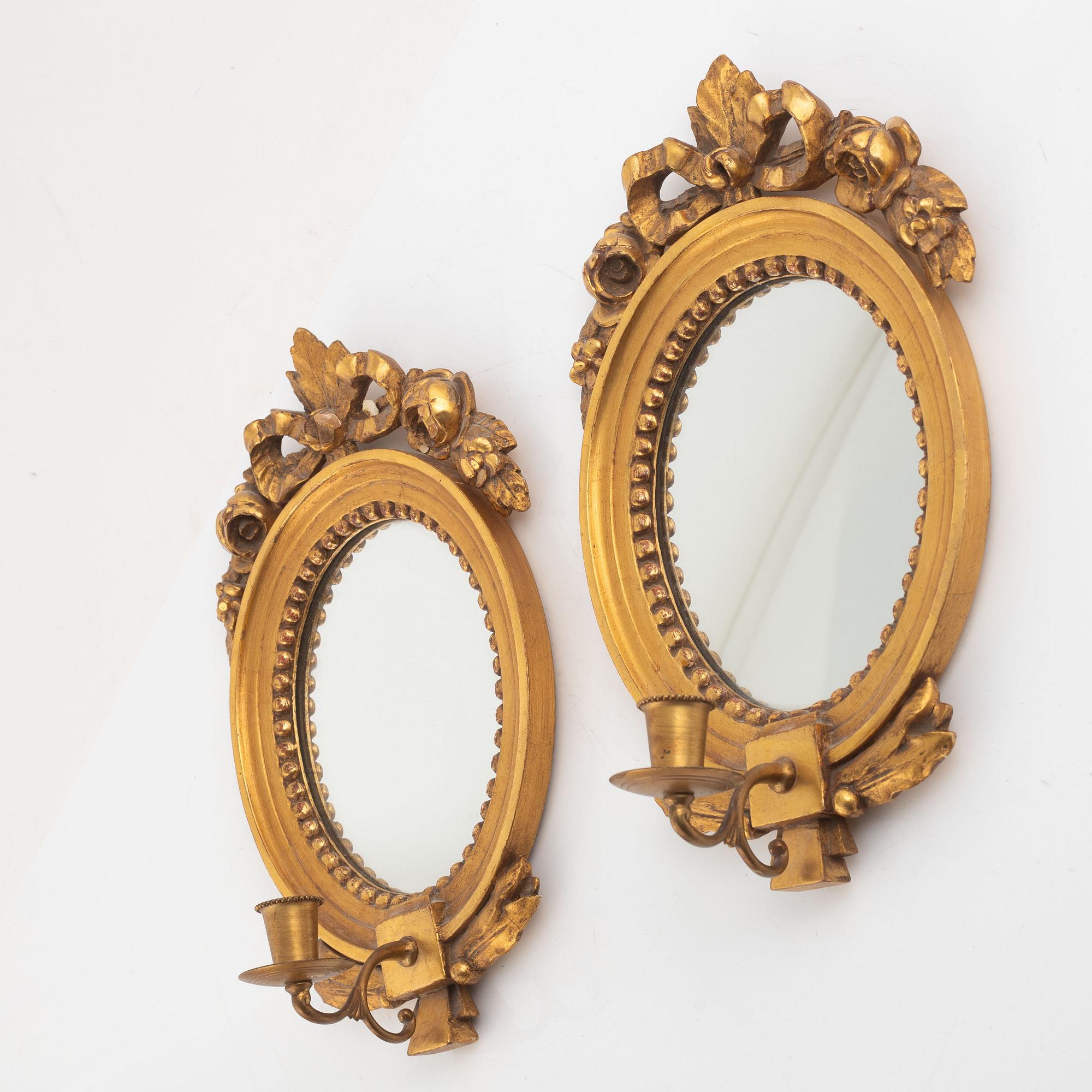 Lampetter i gustaviansk stil, ett par.