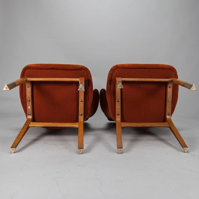 STOLAR, ett par, "Lulu" design Ilmari Tapiovaara, märkta Asko, 1960-tal.