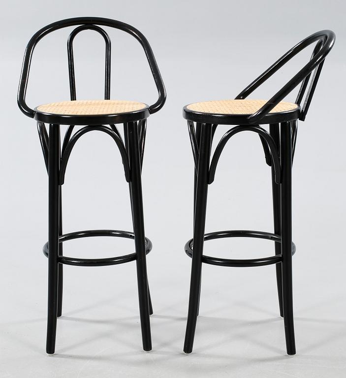 BARSTOLAR, 5 st, Thonet-typ, 1900-talets andra hälft.