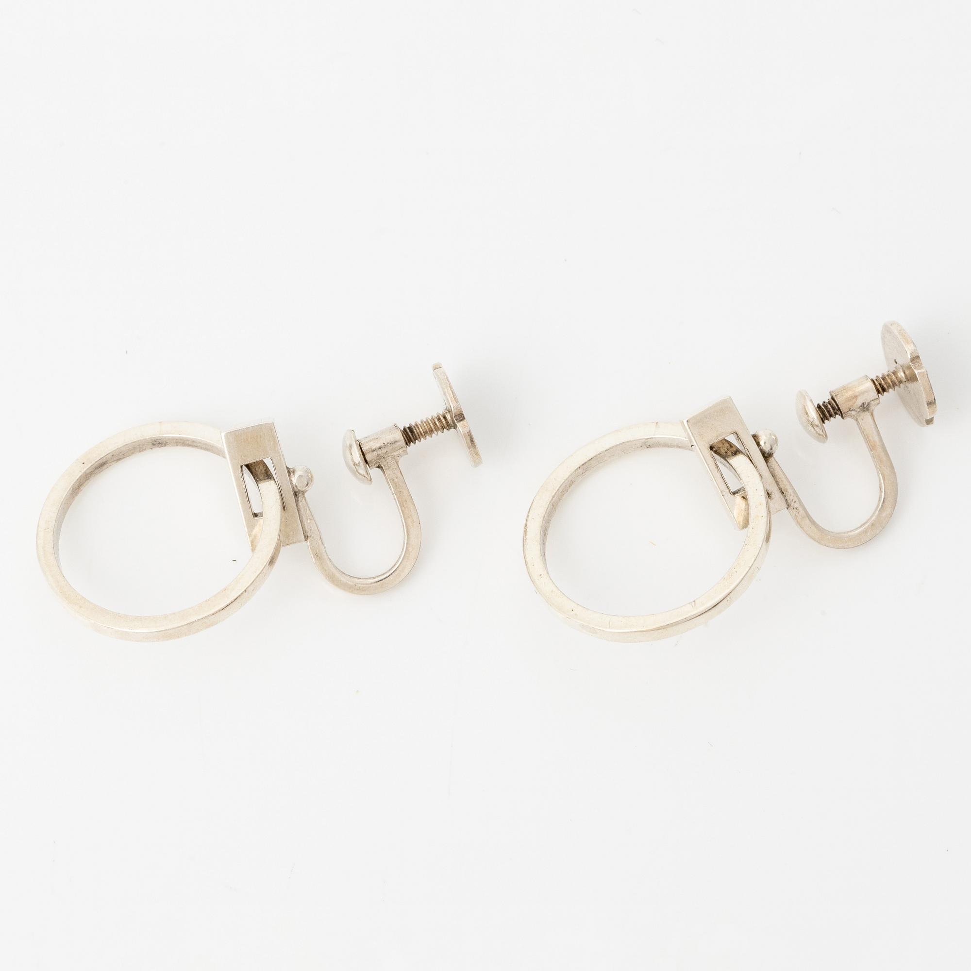 Wiwen Nilsson, earrings, a pair, silver.