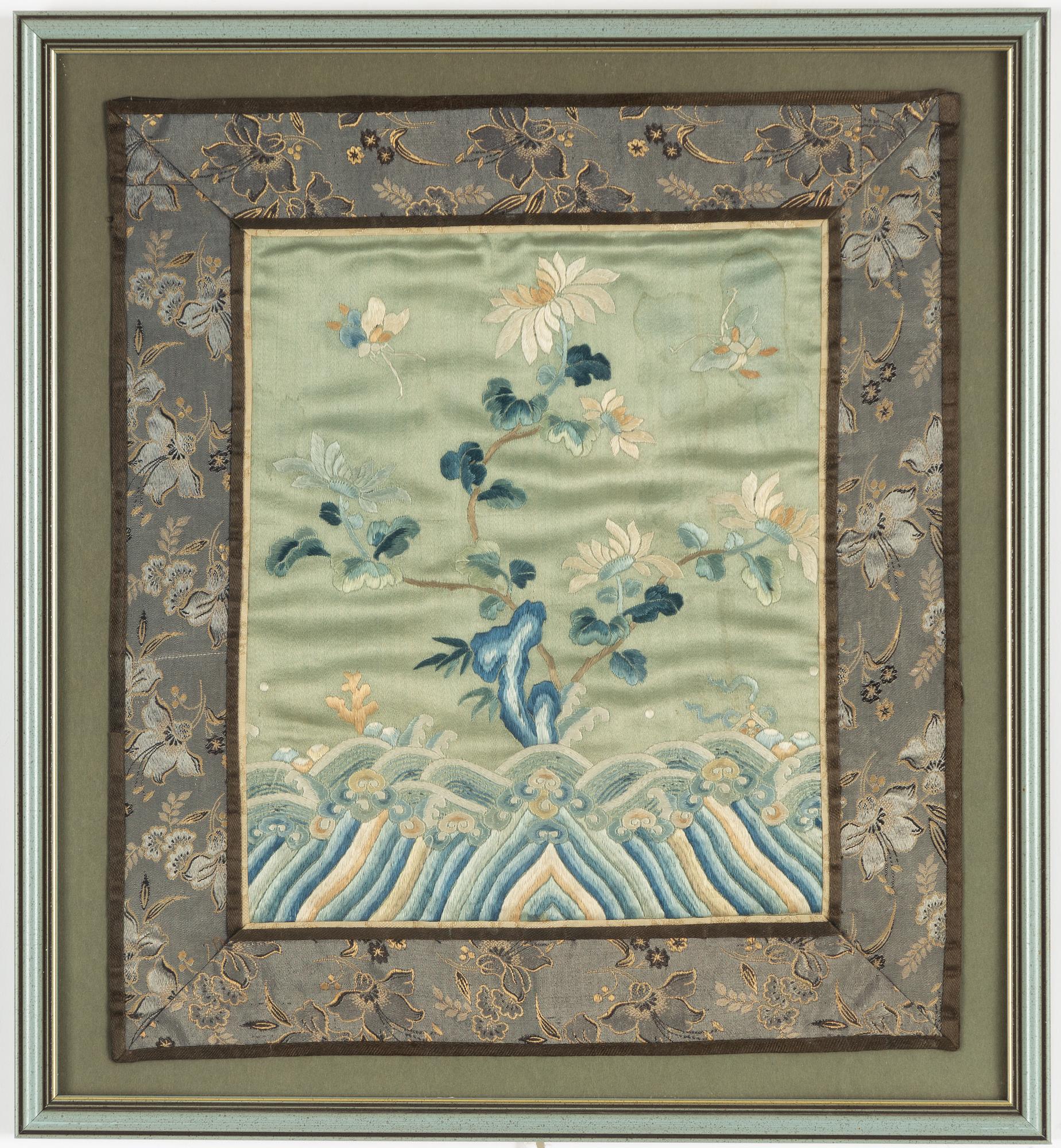 A silk embroidery, China, Qing dynasty, 19th century.