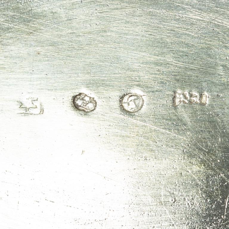 Three silver boxes, 18th-19th century.