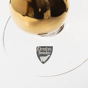 Gunnar Cyrén, Nine 'Nobel' champagne glasses, Orrefors.