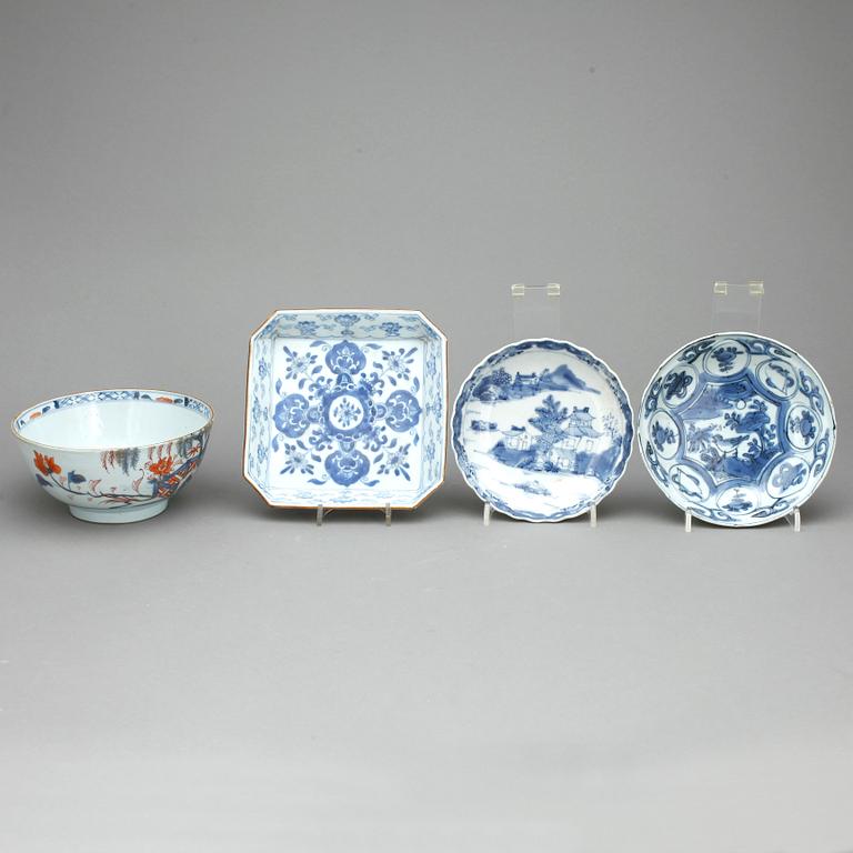 PARTI PORSLIN, 4 delar, Kina, bland annat 1700-tal.