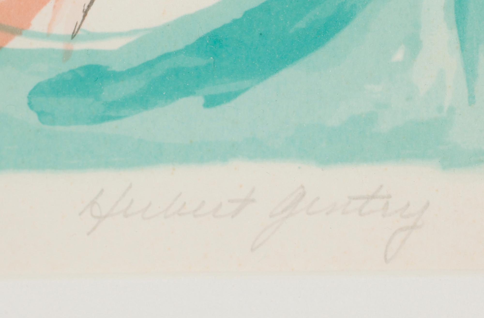 HERBERT GENTRY, färglitografi, signerad, numrerad 7/75.