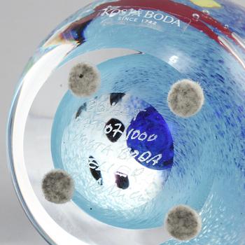 OBJEKT, glas, Bertil Vallien, Kosta Boda Atelier, signerad, sent 1900-tal.