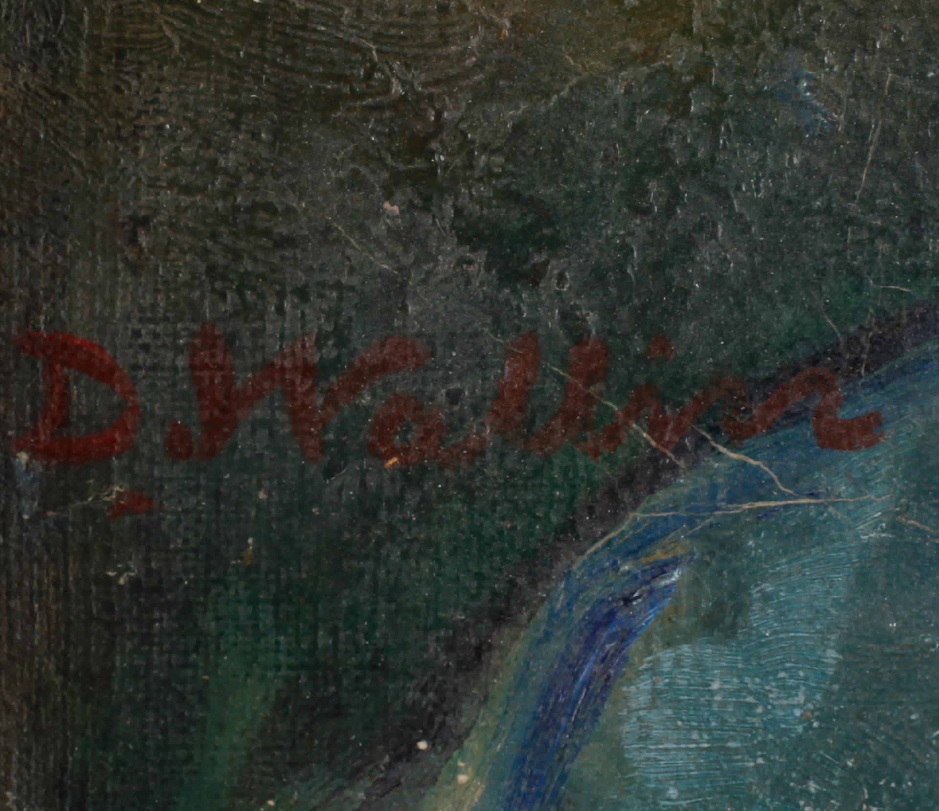 DAVID WALLIN, olja på pannå, sign o dat Svenshyttan 1914.