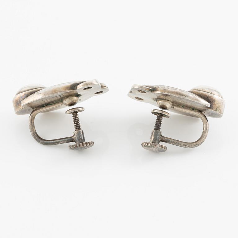 Georg Jensen, a pair of earrings, sterling silver.