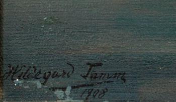 HILDEGARD TAMM, olja på duk, sign. och dat. 1908.