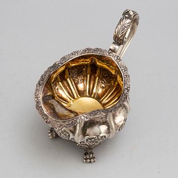 A Russian parcel-gilt silver creamer,  1842, probably Moscow.