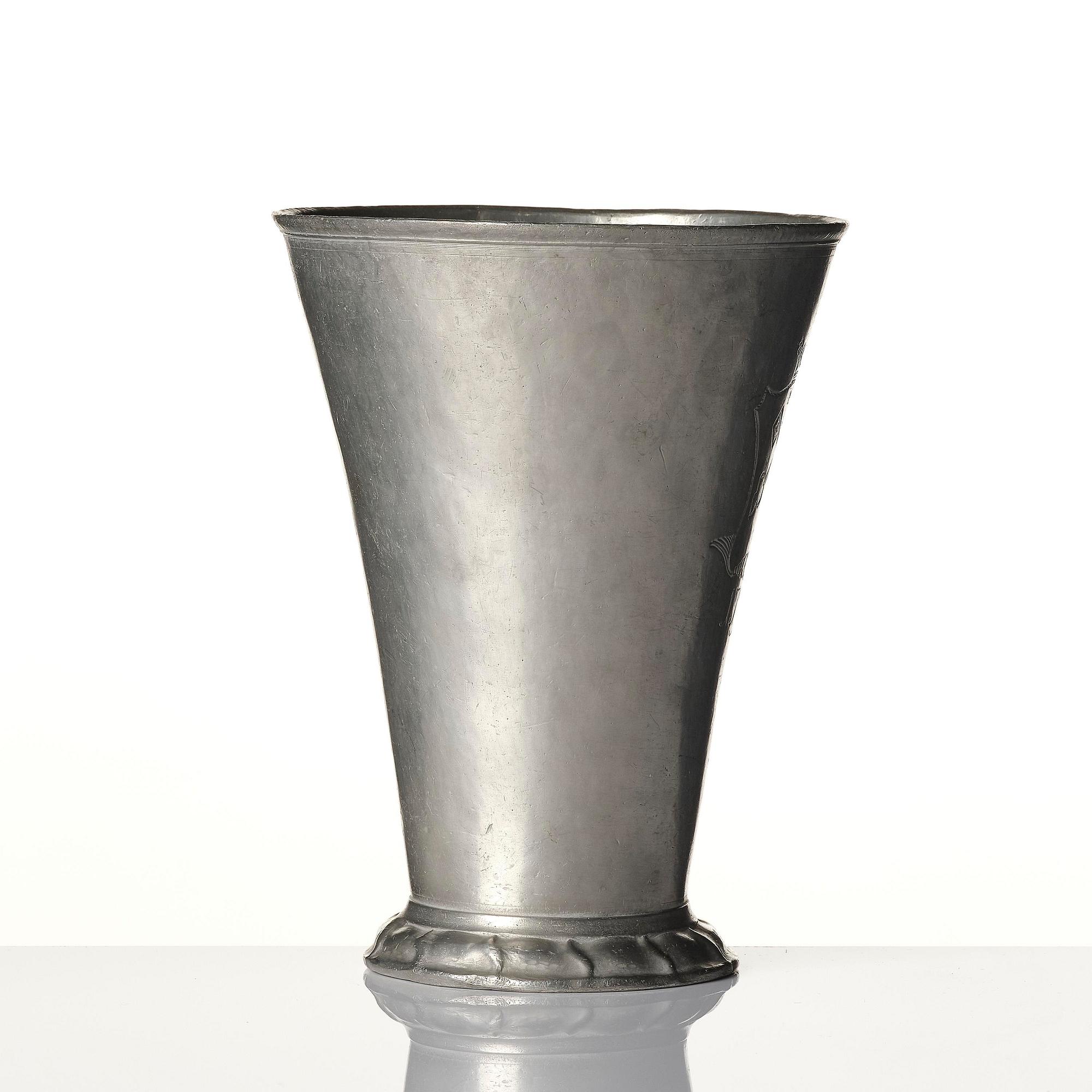 A 'skråbägare'  guild beaker for the guild of smiths, by C. G. Malmborg, Stockholm 1786.